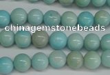 CLR350 15.5 inches 4mm round dyed larimar gemstone beads