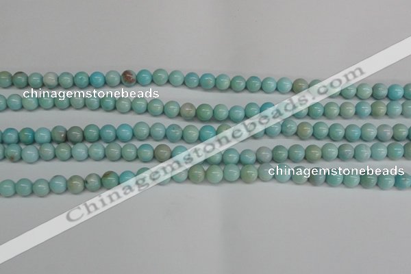 CLR350 15.5 inches 4mm round dyed larimar gemstone beads