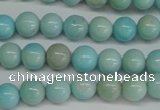 CLR351 15.5 inches 6mm round dyed larimar gemstone beads