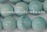 CLR355 15.5 inches 14mm round dyed larimar gemstone beads