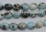 CLR36 15.5 inches 8*10mm oval natural larimar gemstone beads