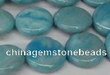 CLR363 15.5 inches 16mm flat round dyed larimar gemstone beads