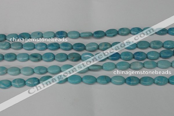 CLR371 15.5 inches 8*12mm oval dyed larimar gemstone beads