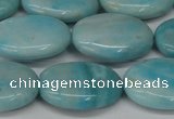 CLR375 15.5 inches 15*20mm oval dyed larimar gemstone beads