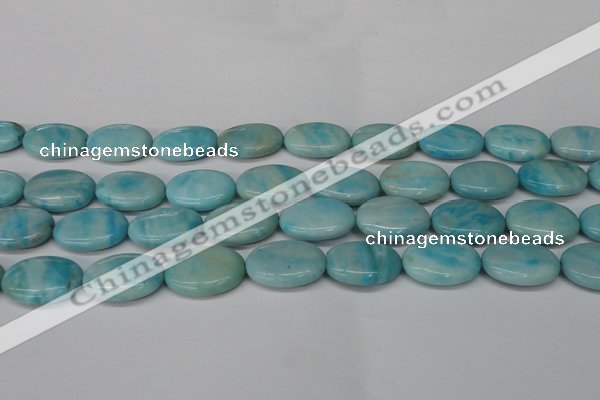 CLR375 15.5 inches 15*20mm oval dyed larimar gemstone beads