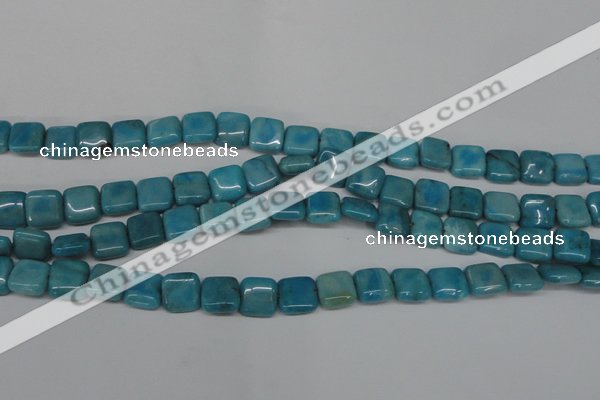 CLR380 15.5 inches 10*10mm square dyed larimar gemstone beads