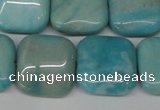 CLR383 15.5 inches 16*16mm square dyed larimar gemstone beads