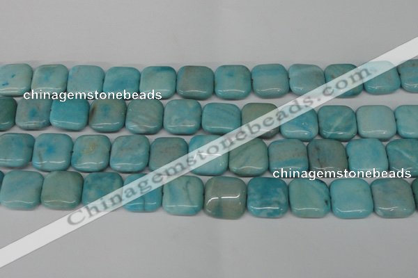 CLR384 15.5 inches 18*18mm square dyed larimar gemstone beads