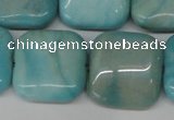 CLR385 15.5 inches 20*20mm square dyed larimar gemstone beads