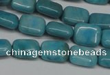 CLR390 15.5 inches 8*10mm rectangle dyed larimar gemstone beads