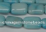 CLR392 15.5 inches 10*14mm rectangle dyed larimar gemstone beads