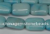CLR392 15.5 inches 10*14mm rectangle dyed larimar gemstone beads