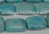 CLR394 15.5 inches 13*18mm rectangle dyed larimar gemstone beads