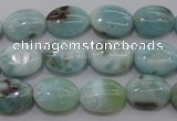 CLR40 15.5 inches 10*14mm oval natural larimar gemstone beads