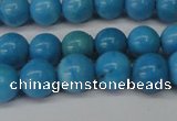 CLR400 15.5 inches 4mm round dyed larimar gemstone beads