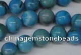 CLR402 15.5 inches 8mm round dyed larimar gemstone beads