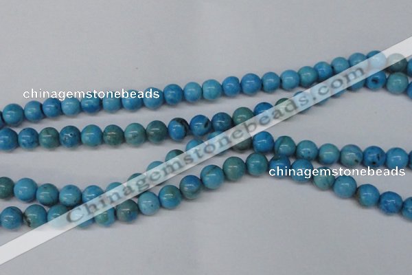 CLR402 15.5 inches 8mm round dyed larimar gemstone beads