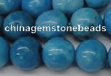 CLR405 15.5 inches 14mm round dyed larimar gemstone beads