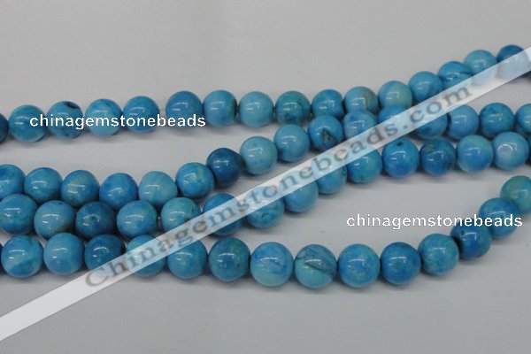 CLR405 15.5 inches 14mm round dyed larimar gemstone beads