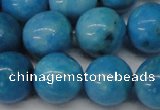 CLR406 15.5 inches 16mm round dyed larimar gemstone beads