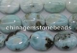 CLR41 15.5 inches 12*16mm oval natural larimar gemstone beads