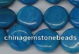 CLR415 15.5 inches 20mm flat round dyed larimar gemstone beads