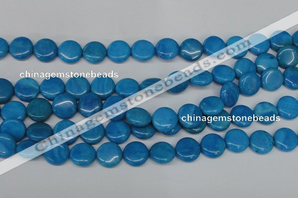 CLR415 15.5 inches 20mm flat round dyed larimar gemstone beads