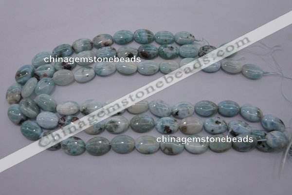 CLR42 15.5 inches 13*18mm oval natural larimar gemstone beads