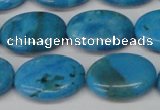 CLR423 15.5 inches 13*18mm oval dyed larimar gemstone beads