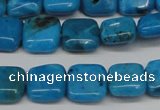 CLR430 15.5 inches 10*10mm square dyed larimar gemstone beads