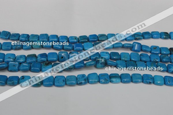 CLR430 15.5 inches 10*10mm square dyed larimar gemstone beads