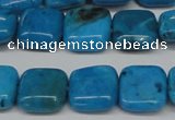 CLR431 15.5 inches 12*12mm square dyed larimar gemstone beads