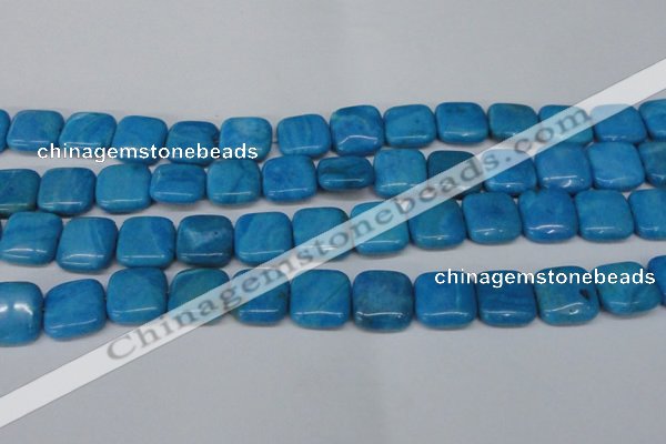 CLR432 15.5 inches 14*14mm square dyed larimar gemstone beads