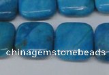 CLR433 15.5 inches 16*16mm square dyed larimar gemstone beads