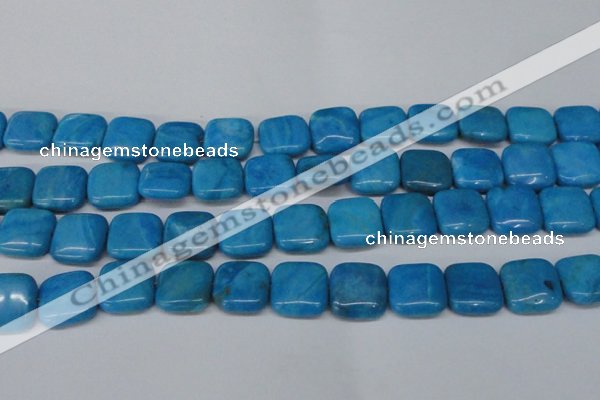 CLR433 15.5 inches 16*16mm square dyed larimar gemstone beads