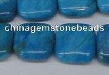 CLR434 15.5 inches 18*18mm square dyed larimar gemstone beads