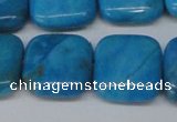 CLR435 15.5 inches 20*20mm square dyed larimar gemstone beads