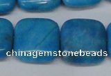 CLR436 15.5 inches 25*25mm square dyed larimar gemstone beads