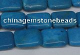 CLR440 15.5 inches 8*12mm rectangle dyed larimar gemstone beads