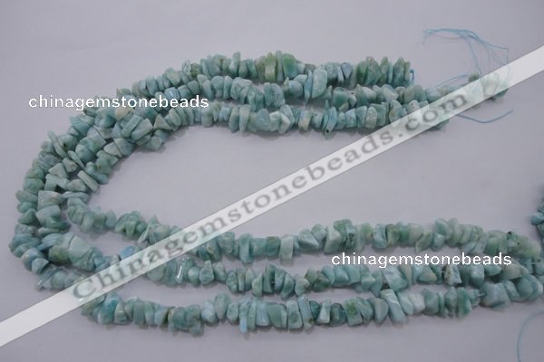 CLR45 15.5 inches 3*8mm – 4*10mm natural larimar chips beads