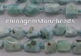 CLR46 15.5 inches 6*7mm – 10*12mm nuggets natural larimar beads