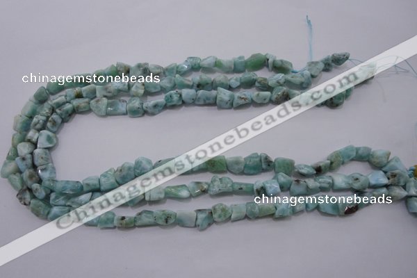 CLR47 15.5 inches 5*7mm – 10*12mm nuggets natural larimar beads