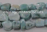 CLR48 15.5 inches 6*7mm – 10*14mm nuggets natural larimar beads