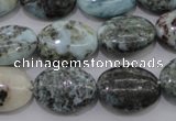 CLR55 15.5 inches 13*18mm oval natural larimar gemstone beads