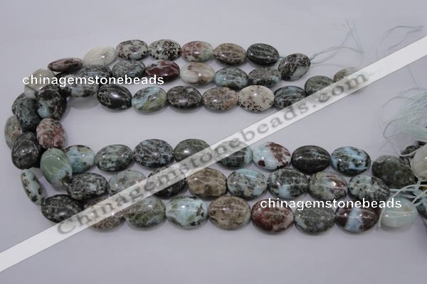 CLR56 15.5 inches 15*20mm oval natural larimar gemstone beads