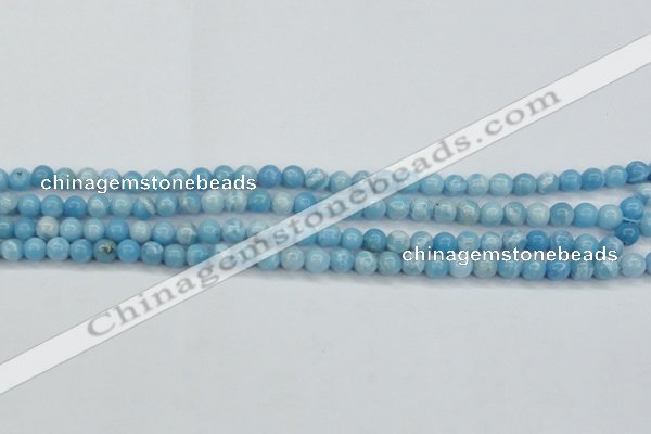 CLR600 15.5 inches 4mm round imitation larimar beads wholesale