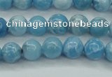 CLR601 15.5 inches 6mm round imitation larimar beads wholesale