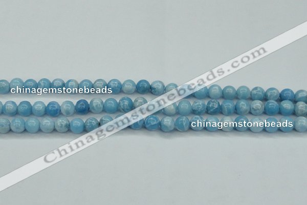 CLR601 15.5 inches 6mm round imitation larimar beads wholesale