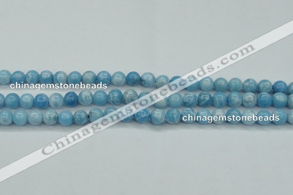 CLR602 15.5 inches 8mm round imitation larimar beads wholesale