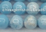 CLR605 15.5 inches 14mm round imitation larimar beads wholesale